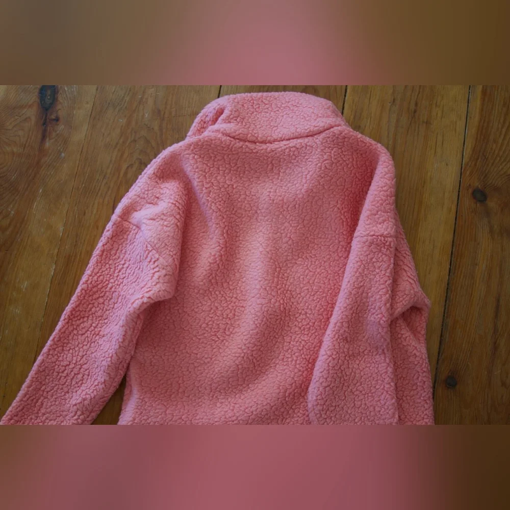 J Crew Vintage Fleece Jacket Pink/Peach Medium NWT - Picture 2 of 9